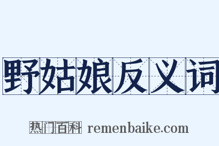 野姑娘反义词是什么意思的图片